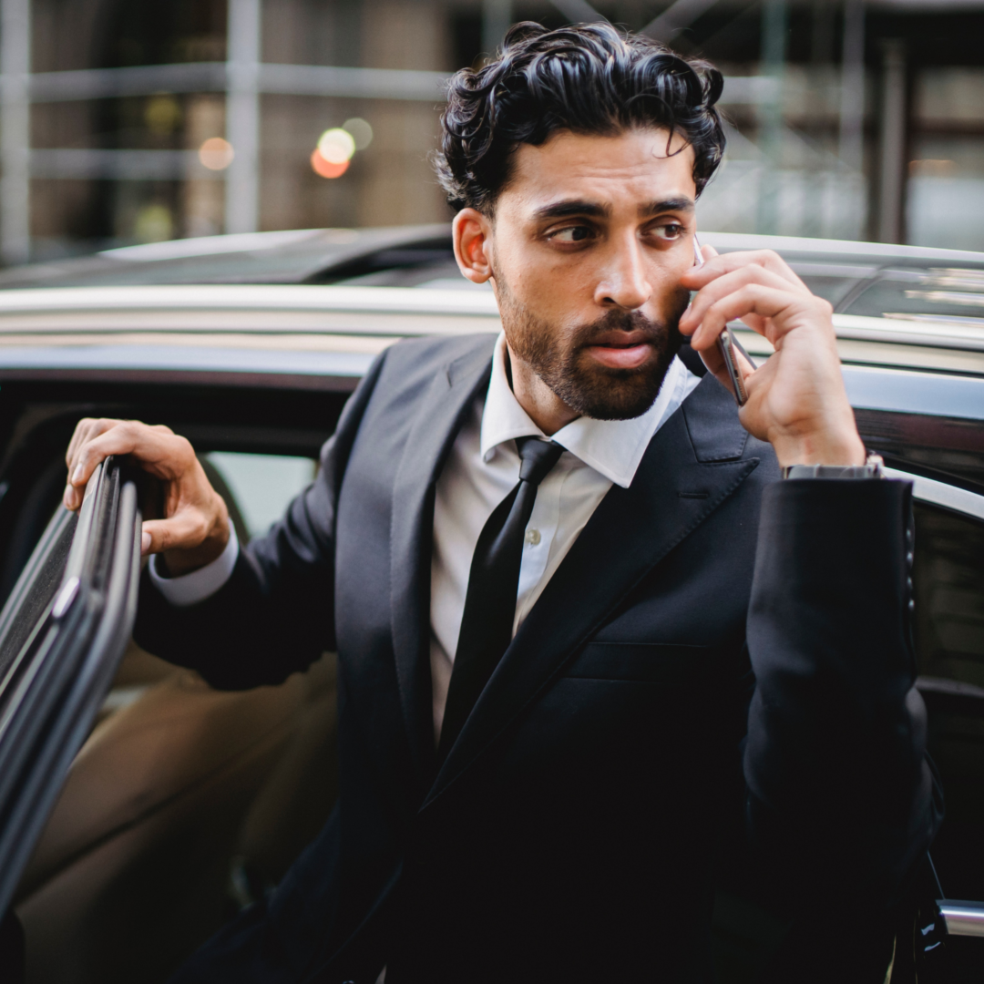 gentleman on phone for men's life coaching session